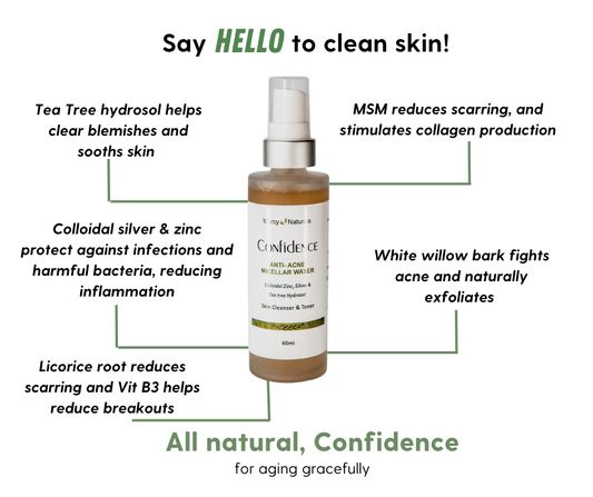 Confidence: Willow Bark and Zinc Anti Acne Micellar water