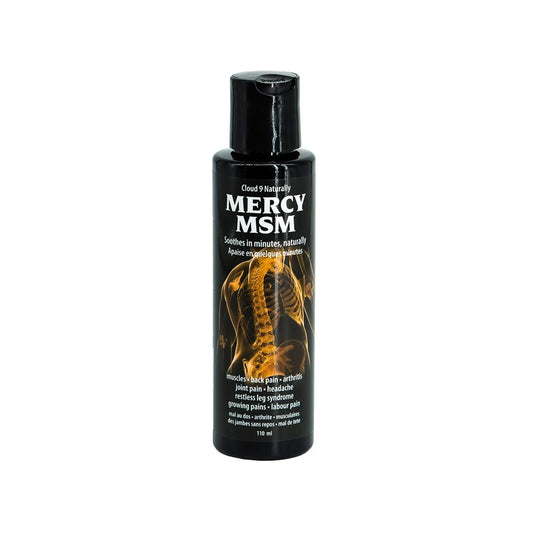 Bottle of Mercy MSM on a white background