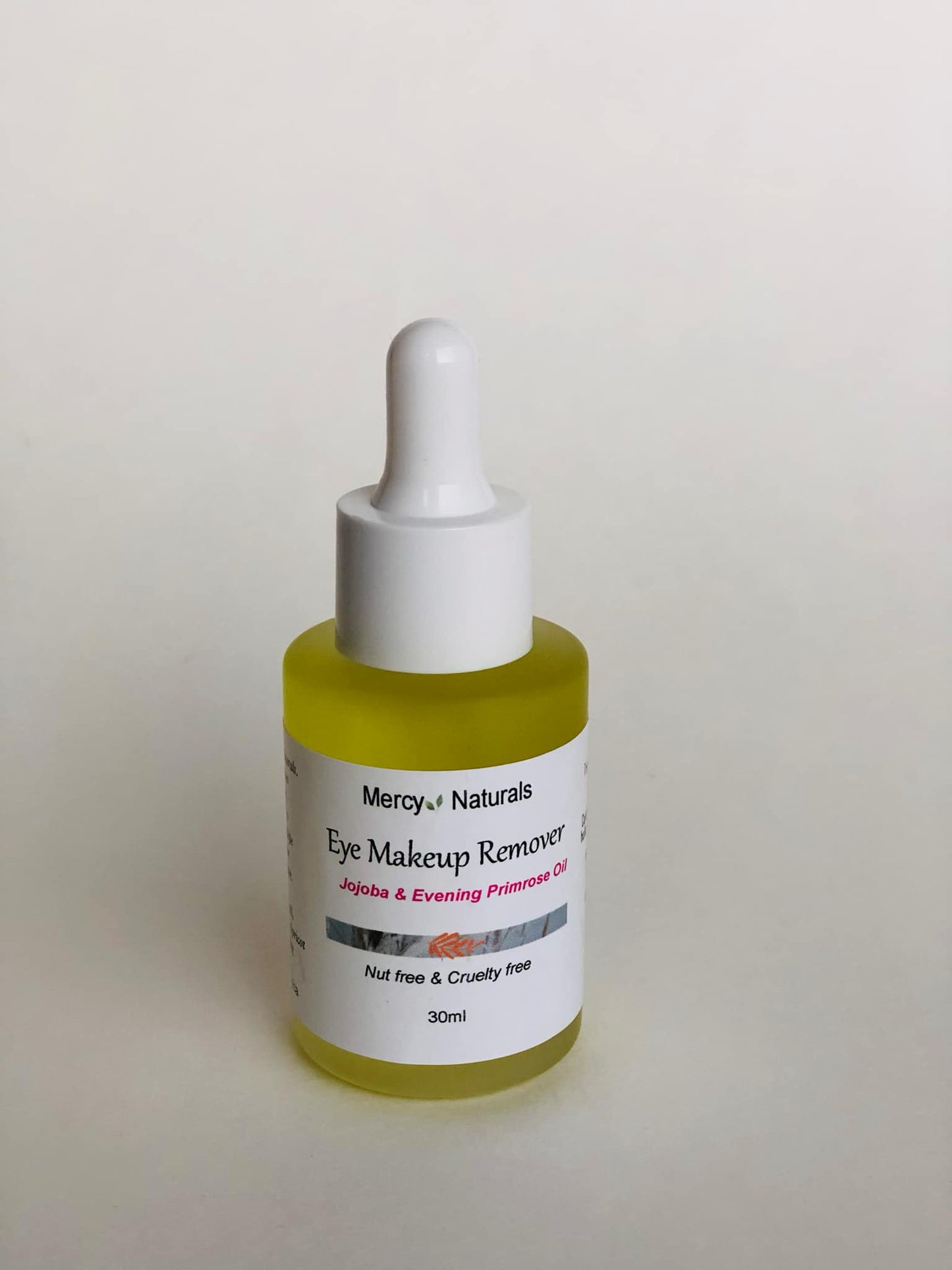 Eyemake up remover glass 30ml glass bottle