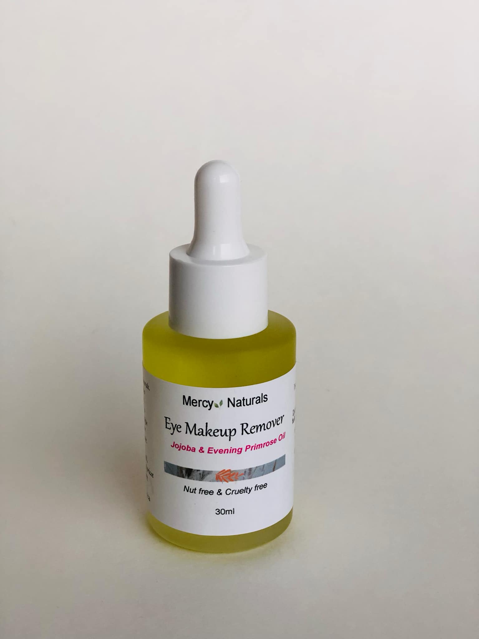 Eyemake up remover glass 30ml glass bottle