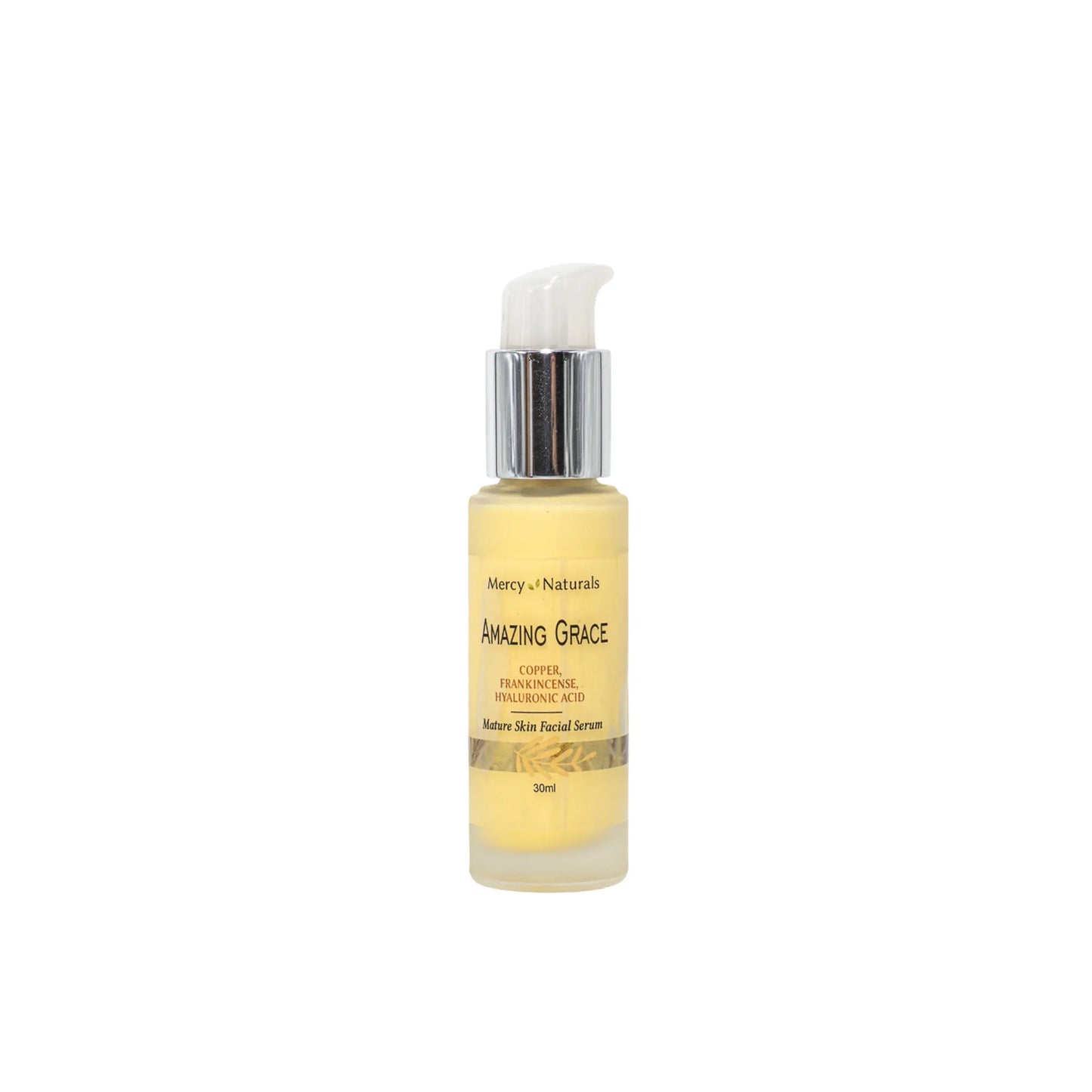 Bottle of 'Amazing Grace' skincare serum on a white background