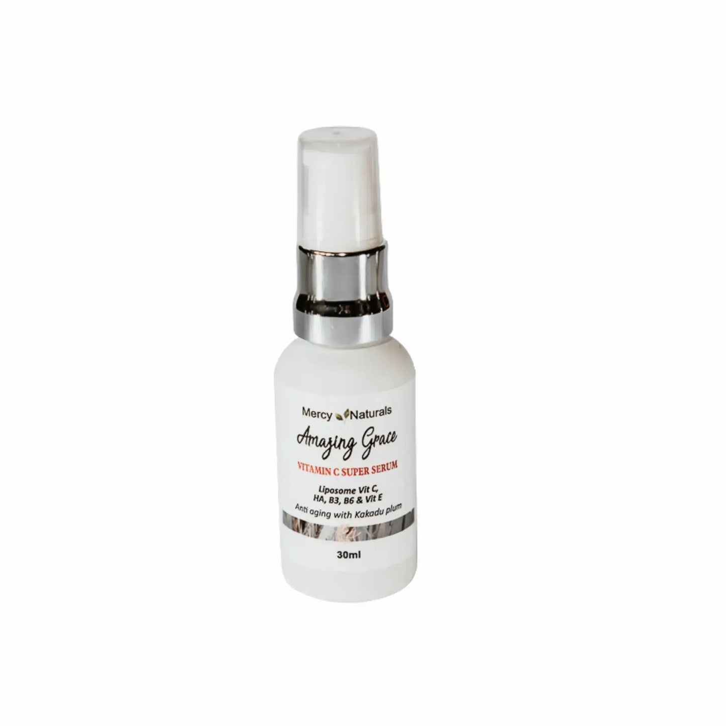 Amazing Grace Vitamin C serum bottle on white background