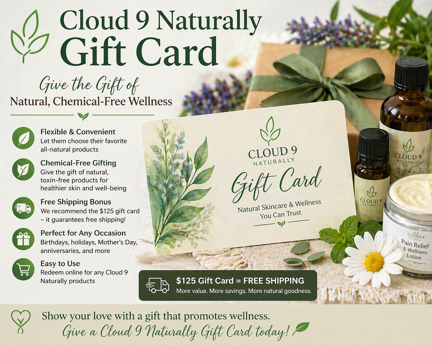 Cloud 9 Naturally Gift Card