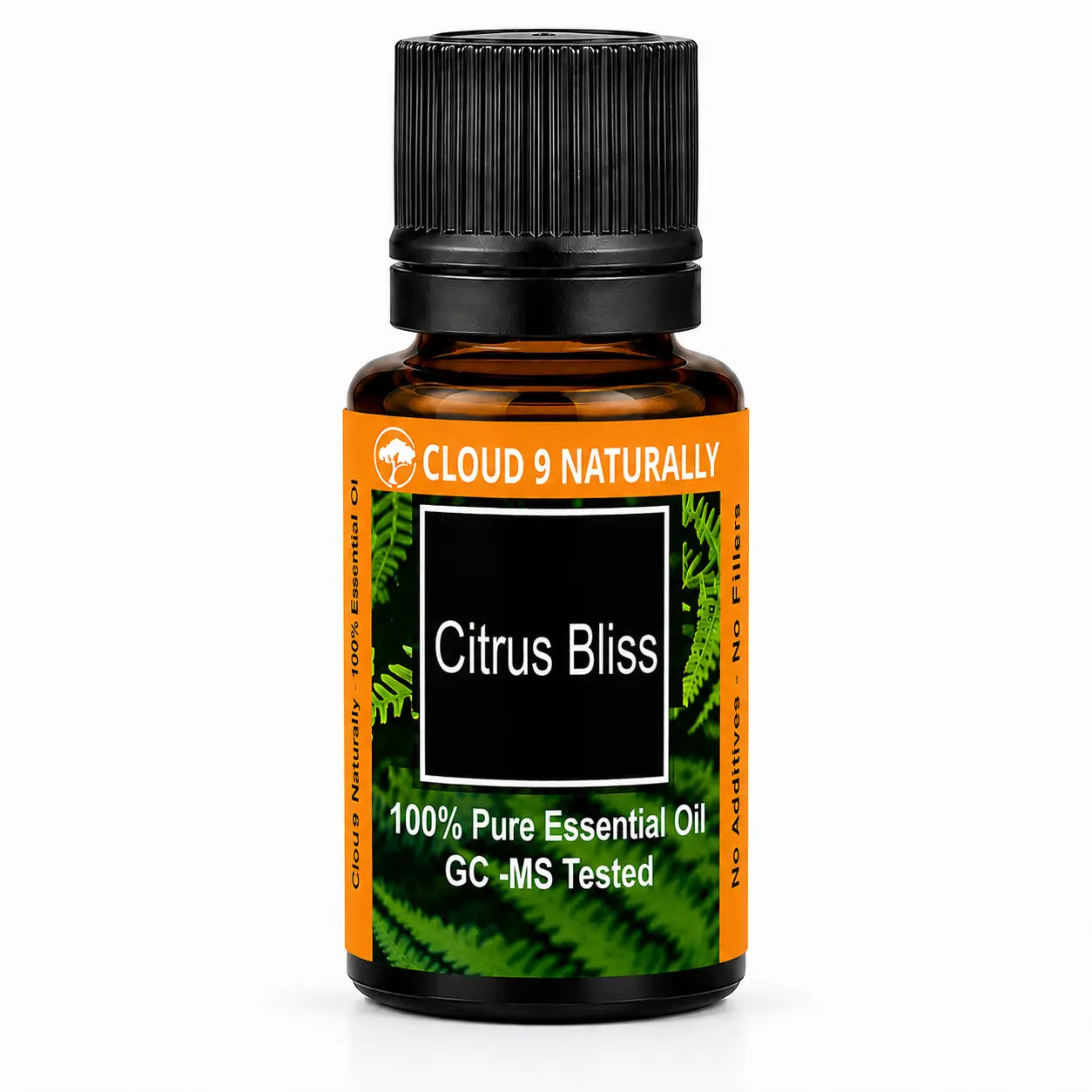 Citrus Bliss essential Oil on white background