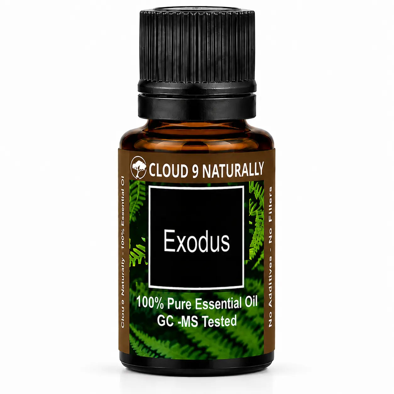 Exodus essential Oil on white background