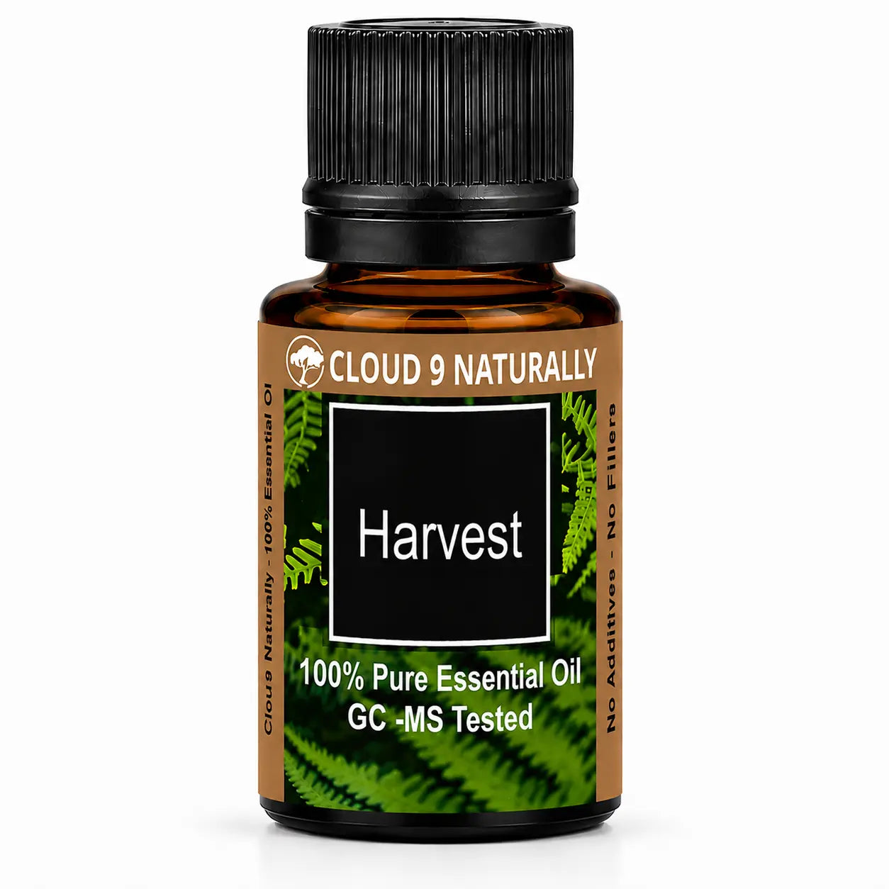 Harvest essential Oil on white background