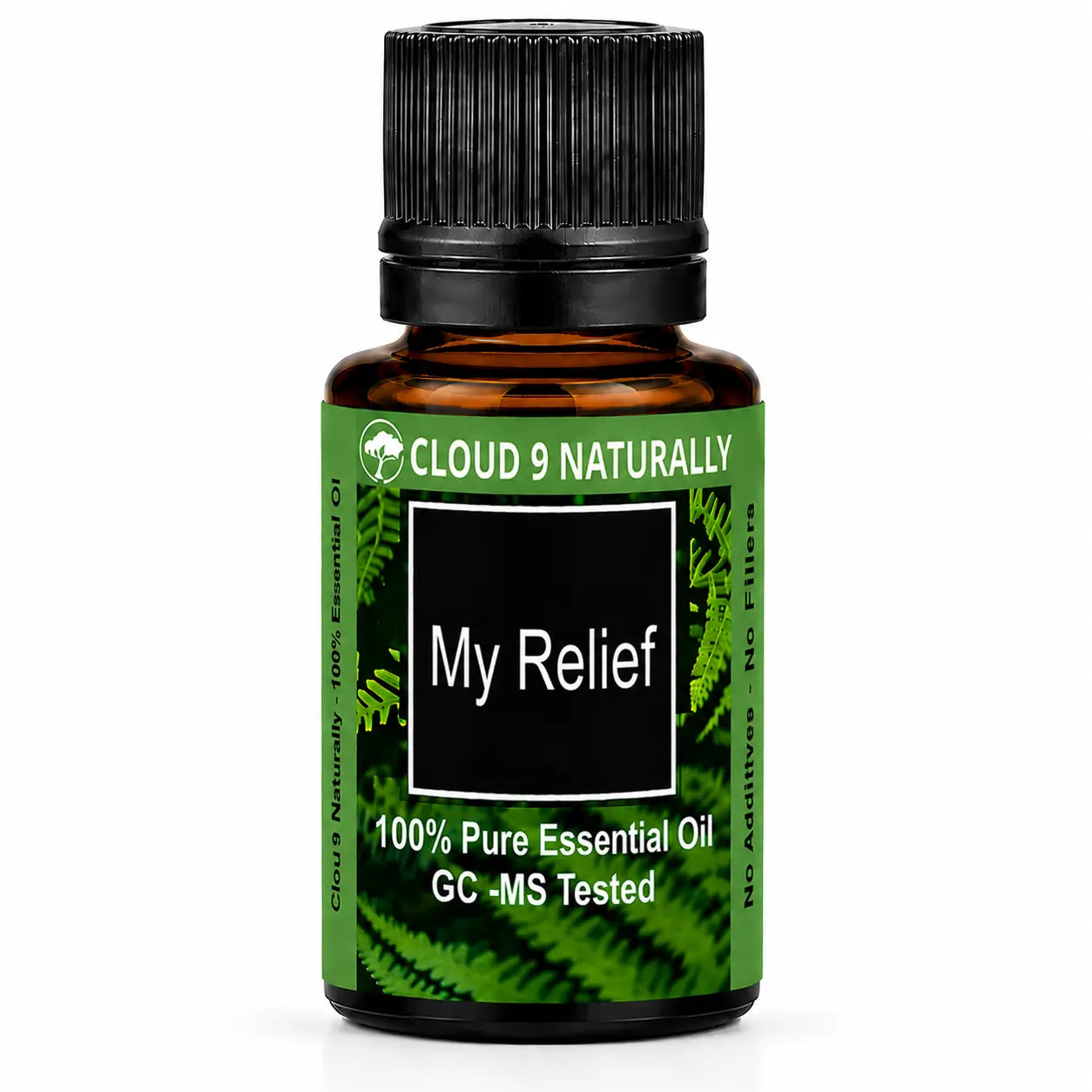My Relief essential Oil on white background