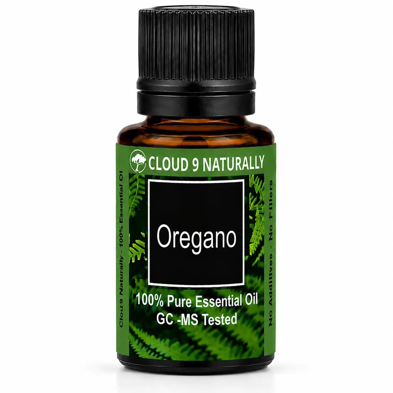 Oregano essential Oil on white background