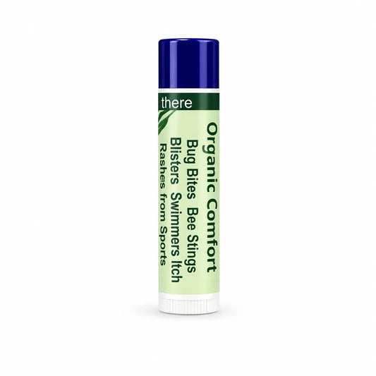 Balm tube labeled 'Organic Comfort' on a white background