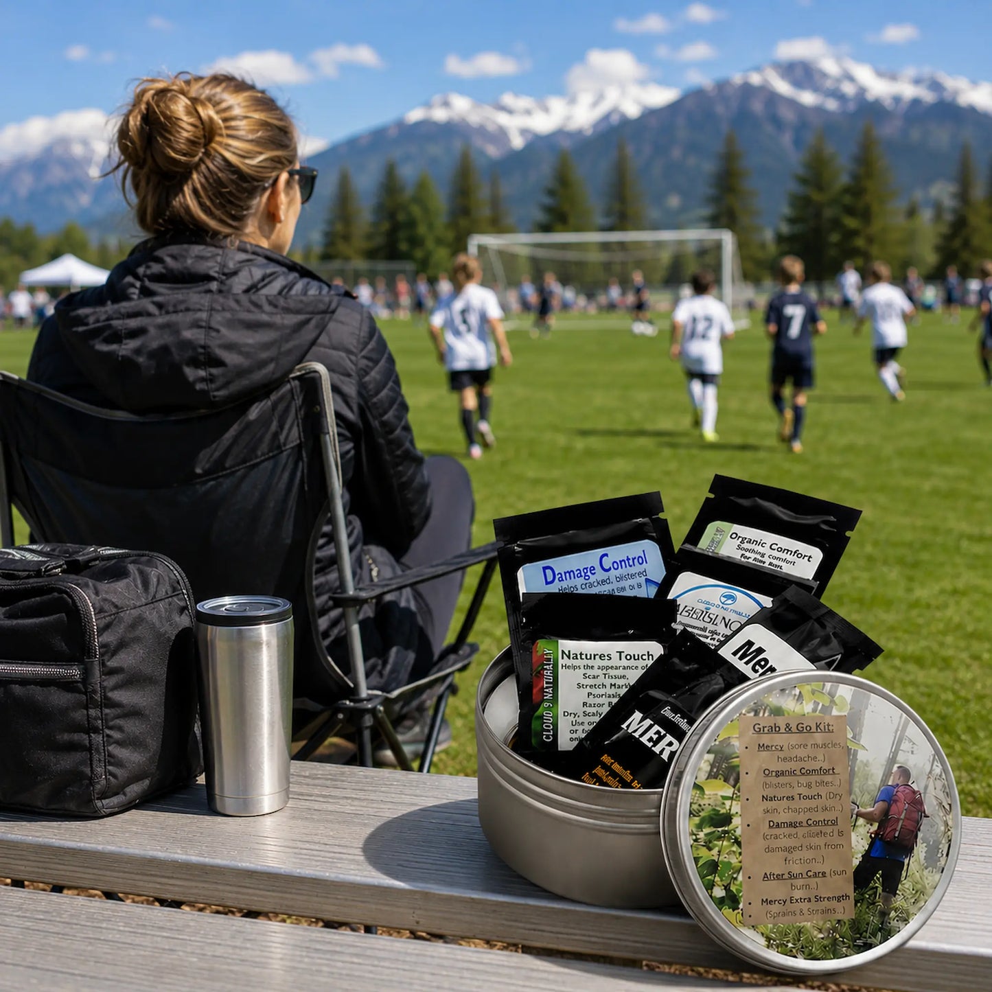 Soccer Mom with Cloud 9 Naturally Grab and go kit