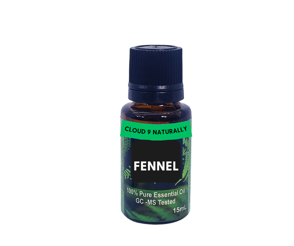 Fennel ssential oil 15ml amber bottle.