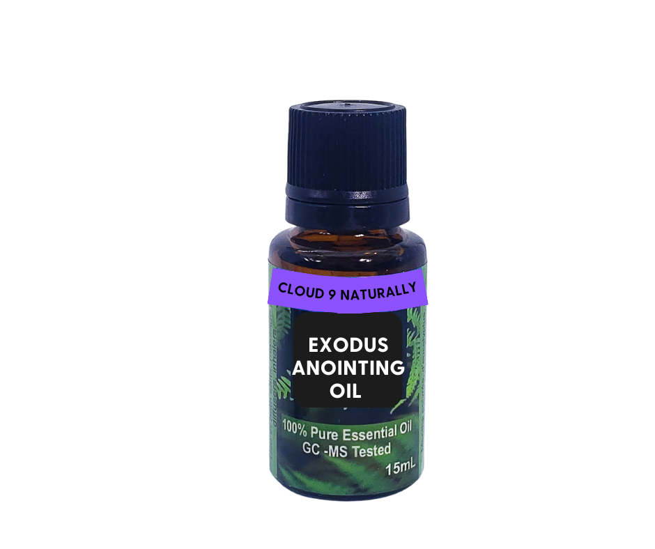 Exodus anointing essential oil 15ml amber bottle.