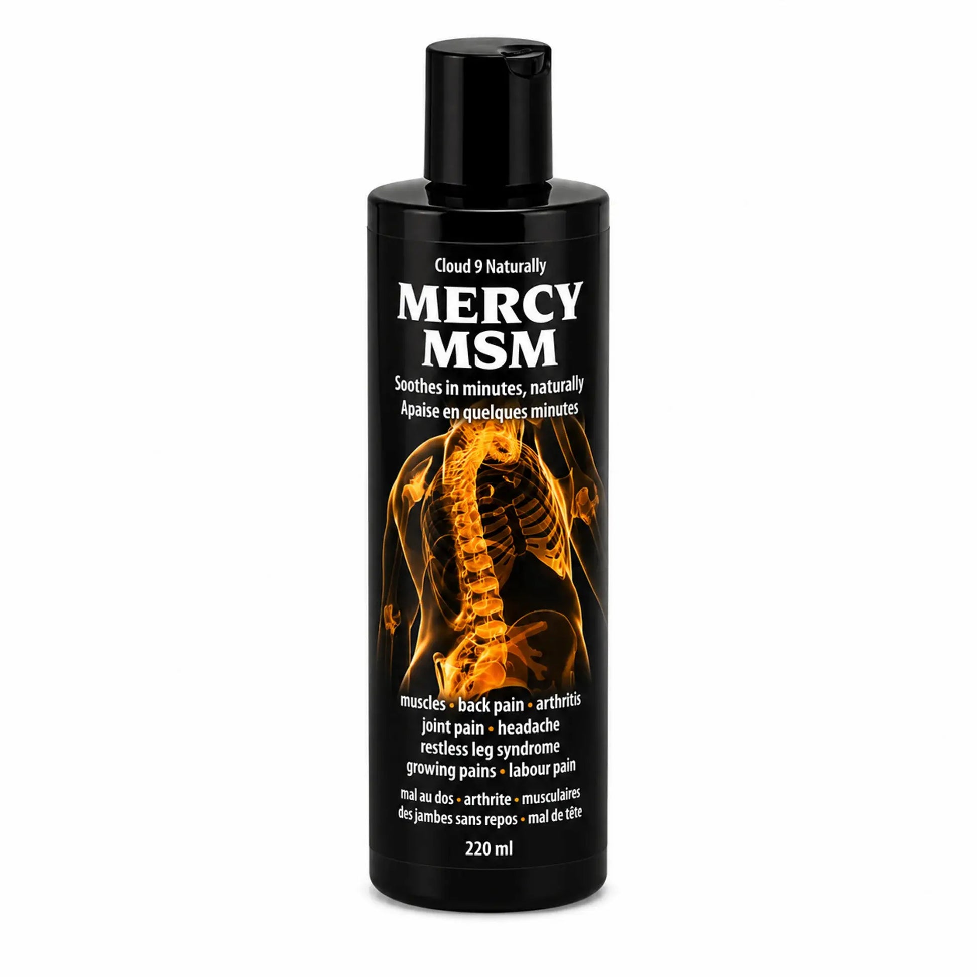 Mercy Natural Pain Relief Lotion 220ml - MSM Formula for Sore Muscles | Cloud 9 Naturally