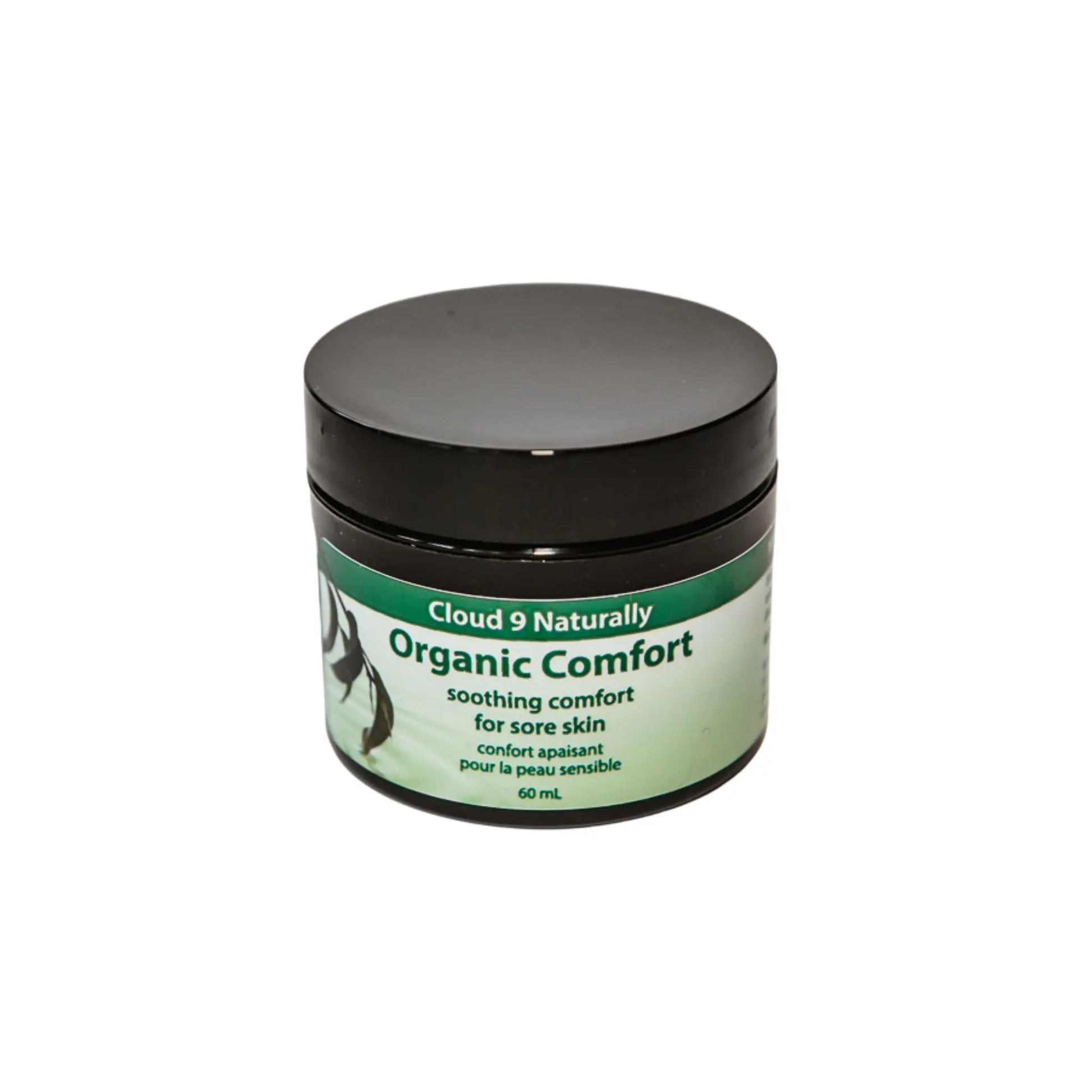 Jar of Cloud 9 Naturally Organic Comfort on a white background
