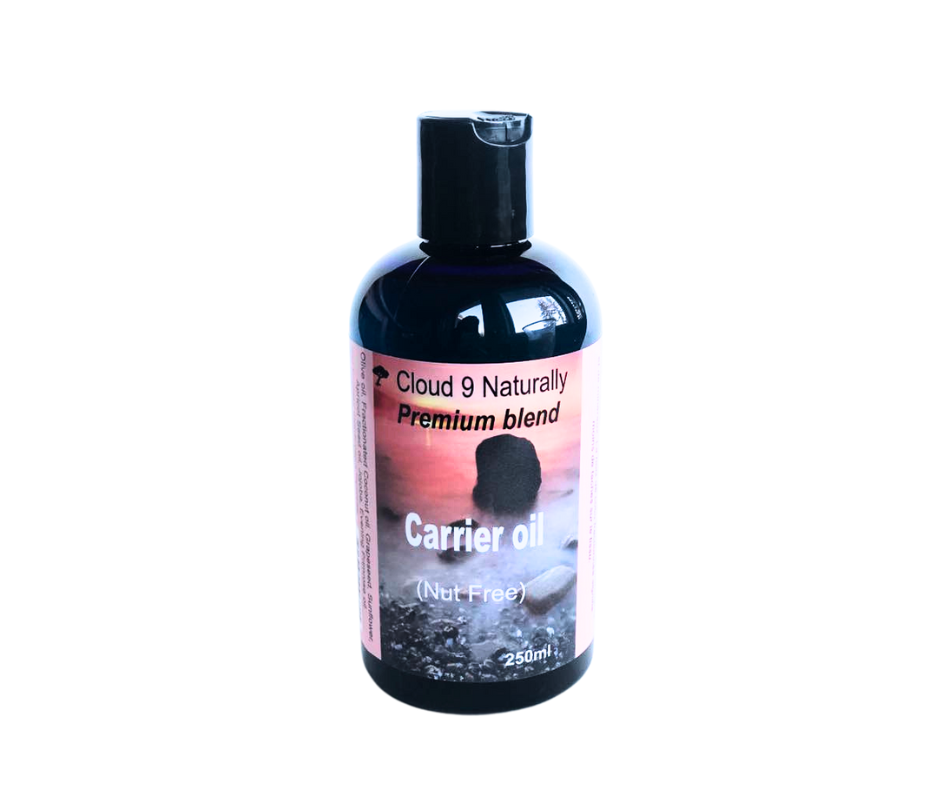 Premium blend Carrier oil nut free 250ml dark plastic bottle.