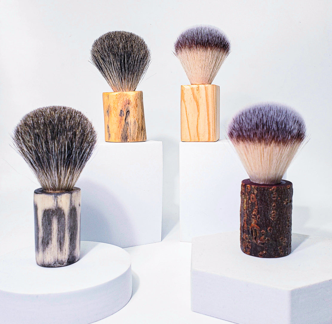 Shaving Brushes 17, 18, 19 20 Left to right.