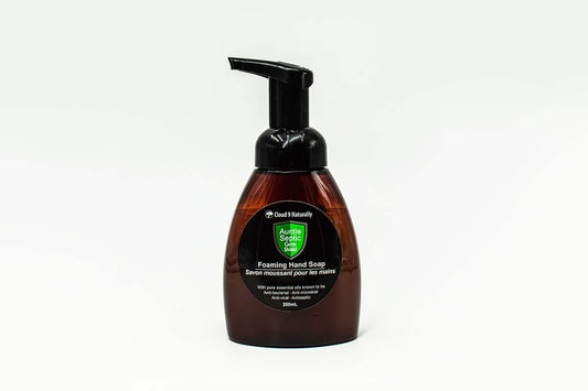 Auntie Septic - Foaming Soap 250ml black plastic bottle with foaming pump top.