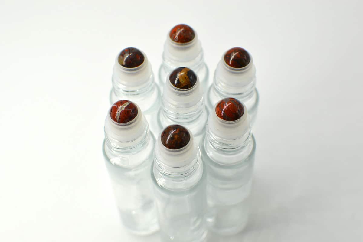 Brecciate Jasper 10ml Essential oils: Semi-Precious Stone Rollerballs. 