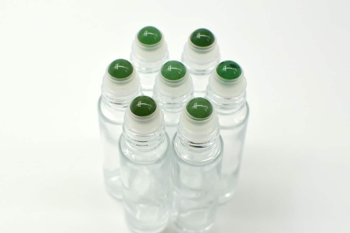 Green-Aventurine 10ml Essential oils: Semi-Precious Stone Rollerballs.