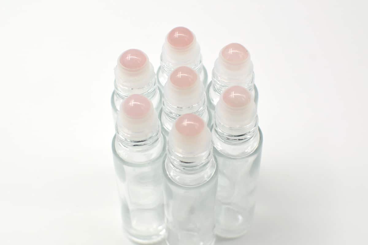 Rose quartz  10ml Essential oils: Semi-Precious Stone Rollerballs.