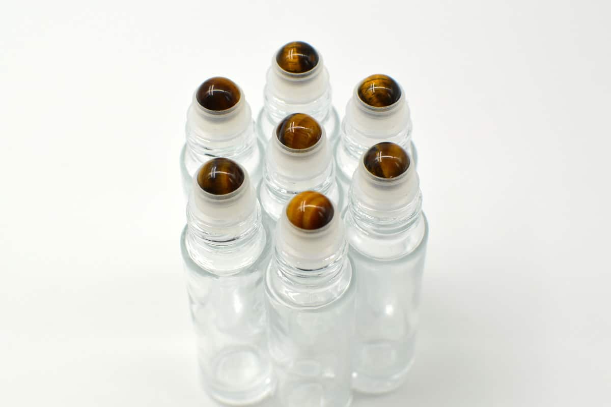 Tigers eye 10ml Essential oils: Semi-Precious Stone Rollerballs.